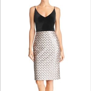 Black Halo Finley Velvet and Sequin Dress